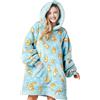 Giggling Getup Felpa con Coperta Indossabile per Donne e Uomini - Felpa con Coperta Oversize in Flanella e Sherpa Fleece, con Tasca e Maniche, Coperta, Regali di Compleanno per Adulti, Corgi