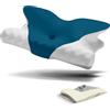 RENPHO Cuscino cervicale per supporto del collo, Regalo Donna, cuscino ergonomico in memory foam per chi dorme sul fianco e sulla schiena con 2 federe rinfrescanti