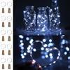 Liuyife Confezione da 10 Luci per Bottiglie Di Vino Con Tappo in Sughero, Bianco Freddo,Lampada Da Bottiglia 2M 20 LED Mini Luci per Bottiglie Di Vino in Filo Di Rame, Impermeabili (Bianco Freddo)