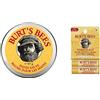 Burt's Bees, Balsamo per le mani, 85 g & Balsamo labbra idratante, di origine naturale, confezione da 2 tubetti - 30 g