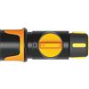 Fiskars Raccordo per Tubi, Misura Universale, Ø 9 mm (3/8), Punti di Contatto Antiscivolo SoftGrip, 60 g, Nero/Arancione/Giallo, On/Off, 1027085