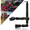 HAFOKO Moto Doppio Morsetto Montaggio Bici con 47" Invisibile Bastone compatibile per Insta 360 X4 X3 X2 X RS GO3 Alluminio per Impieghi Gravosi Fotografica Bicicletta Doppio Morsetto Montaggio Kit