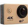 DIGNIFE Action Camera, 2,0 H16-6S Azione fotocamera HD, 720p Impermeabile Dvr Wifi Sport Camera, telecamera telecomandata Dash fotocamera, videocamera di registrazione ad anello(Gold)