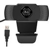 Elprico Webcam 1080P con Microfono, USB 2.0 Drive Network Computer Camera Accessorio per PC per QQ, WeChat, DING Talk