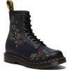 Dr. Martens 1460 Decayed Roses Classic Tumbled Nappa, Anfibi Donna, Nero, 39 EU