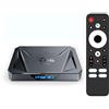 ADDCOLOR Android TV Box 14.0, X96Q Pro+ con 2GB RAM 16GB ROM Bluetooth 5.0 e 2 Porte USB 6/8K Risoluzione HD Supporto 2.4 GHz/5 GHz WiFi 6 Android 14 Box per Smart TV 2024