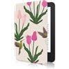 MoKo Custodia Compatibile con 6 Pollici Nuovo Kindle 11a Generazione 2024/2022, Cover Leggera con Auto Sveglia/Sonno per e-Reader, Tulipano