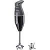 bamix Miscelatore a immersione EO140 Classic con coltello multifunzione in acciaio inox, 140 W, 2 livelli, made in Svizzera, nero/bianco
