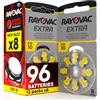 Rayovac 96 Batterie Per Apparecchi Acustici Rayovac Extra Misura 10 Giallo PR70 | 12 Blister da 8 Pile