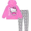 Hello Kitty Felpa con cappuccio a maniche lunghe 2 pezzi con stampa multipla, Rosa, 4 anni