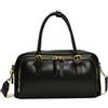 Fiorky Borsa a Spalla da Donna Borsa con Tracolla Regolabile Borsa Tote Boston Multitasche in Pelle PU Borsa Pochette for Viaggi di Lavoro (Nero)