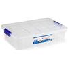 Acan Scatola di plastica trasparente 9 x 37 x 26 cm, con capacità di 5 litri, contenitore di plastica per riporre oggetti con coperchio. (Senza ruote, 5 L)