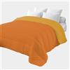 Corredocasa - Piumone una Piazza e Mezza 4 Stagioni Piumino Autunnale e Invernale con Imbottitura 350 g/m², Trapunta Double Face Morbida in Microfibra Sintetica (Arancione/Giallo, 1 Piazza e Mezzo)