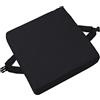 EN AyuL Cuscino quadrato per sgabello, con fibbia antiscivolo, per giardino, ufficio, scuola, patio, bistrò (40 x 40 x 8 cm, nero)