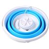 BOSUGE Mini Lavatrice Turbo Portatile con Vasca Pieghevole Rondella Turbo ad ultrasuoni compatta Lavatrice da Viaggio alimentata Tramite USB Dormitorio per Appartamenti da Campeggio (10L)