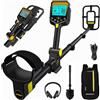 LOLARAN Metal Detector Professionale Pieghevole e Portatile, Batteria Ricaricabile al Litio, Alta Precisione per Oro e Metalli, Schermo LCD, Bobina Impermeabile, Ideale per Principianti e Esperti