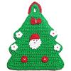 Crochet by Patty Presina di Natale ad uncinetto verde a forma di alberello 12.5x16 cm (55NT) - Made in Italy