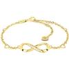 SERASAR Cavigliera Donna Oro Nera 316L Infinito Gioiello Elegante con Zirconi Regolabile Resistente all'Acqua Estate Mare Spiaggia Piede Ragazze Idee Regalo in Confezione