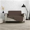 Italian Bed Linen Copridivano COZY antiscivolo e waterproof, 2 posti, marrone