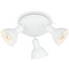 Briloner - Lampada da soffitto retrò, plafoniera retrò a 3 lampade, spot a soffitto E14, orientabile, bianco, 190 x 140 mm, 2674-036