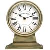 NIKKY HOME Orologio da tavolo vintage dorato, silenzioso, senza ticchettio, funzionamento a batteria, rustico orologio da tavolo per mensola per soggiorno
