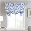 Laura Ashley Elegante Tenda mantovana con Stampa Floreale, Trattamento Decorativo Chic per finestre per la casa, Cotone, Blu, 127 x 45,7 cm