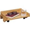 Relaxdays Mensola da Letto a Castello, Mini Comodino Sospeso da Agganciare 11,5x36x24,5 cm Porta Tablet, bambù, Naturale