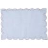 Villa d'Este Home Tivoli Tovaglietta bianca 30x45 cm in poliestere, bordo smerlato argento, XMas