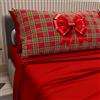 PETTI Artigiani Italiani - Lenzuola in Cotone con Federe in Stampa Digitale, Per Letto Singolo, Completo Lenzuolo Sopra e Sotto con Angoli, Rosso, 100% Made in Italy