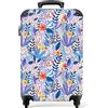 NoBoringSuitcases.com bagaglio a mano, trolley, valigia da 10 kg, rigida, leggera, valigie da viaggio per cabina, aereo, con 4 ruote girevoli, manico estensibile, robusto 55x40x20 cm Modello botanico
