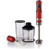 Ariete 602 Frullatore a immersione Moderna, 1000W, 10 velocità + turbo, Accessori inclusi, Rosso