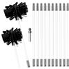 MOCNT Kit di Pennello per Pulizia del Camino Spazzole per Camini Nylon Rotante Flessibile Spazzola Pulizia Camino con 12 Aste 1 Testa Pennello 150mm 1 Testa Pennello 100mm