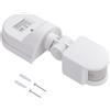 Greluma 1 pezzo AC 220V-240V PIR Sensore di movimento del corpo Interruttore della luce a infrarossi,Interruttore di illuminazione domestica impermeabile IP44 esterno con campo di rilevamento di 180°
