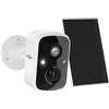 Hiseeu 2K Telecamera Wi-Fi Esterno Senza Fili con Pannello Solare, Videocamera Sorveglianza WiFi Esterno a Batteria, Visione Notturna a Colori, Rilevamento PIR, Allarme Sonoro,Audio a 2 Vie, IP66