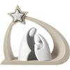 BONGELLI PREZIOSI Presepe Stilizzato Natività Capanna 25x21cm Nocciola e Oro Decorazione Natalizia