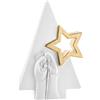 BONGELLI PREZIOSI Presepe Natività Famiglia Stella 28cm Bianco e Oro Decorazione Natalizia