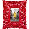 PALAIS ROYAL Neopop Portafoto Cornice Barocco 25x30cm (interno 10x15cm) Rosso Rubino