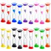 HOSTK 18 Pezzi Clessidra 2 Minuti - Timer Sabbia per Spazzolino da Denti, Aula, Gioco, Casa, Cucina, Ufficio - 9 Colori