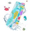 HITSLAM Tappetino Antiscivolo Vasca da Bagno, 101x40cm Extra Lungo Tappetino Doccia Antiscivolo Bambini, Tappetino Bagno con Ventose e Fori di Drenaggio, Lavabile in Lavatrice, Oceano