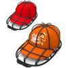XQXA Confezione da 2 rondelle per cappelli da baseball per la pulizia in lavastoviglie e in lavatrice,supporto protettivo per il lavaggio adatto per cappellini per adulti e bambini (nero)