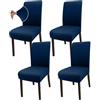 Granbest Super Elastico Coprisedia da Pranzo, Set di 4 Coprisedie Universali in Microfibra Parson, Protezioni per Sedie Rimovibili per Sala da Pranzo, Cucina, Ristorante e Hotel (Set di 4, Blu Marino)