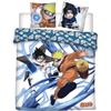 Aymax Naruto Fight, Parure da letto matrimoniale per 2 persone, copripiumino reversibile 240 x 220 cm + 2 federe 65 x 65 cm, in policotone