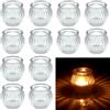 Hejo 12 Pezzi Portacandele Votivi per Candele Tea Light,Trasparente Vasetti Vetro Piccoli per Candele Tealight,Porta Candele per Centrotavola Matrimonio,Decorazione Domestica (6cm * 6cm)