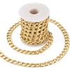 Boutigem Catene a maglia barbazzale in alluminio, 5 m, dorate, grosse catene, 16 x 11 x 2,8 mm, per la creazione di gioielli