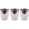 Shradha Trading - Set da 3 bicchieri in acciaio INOX, acciaio INOX, vetro, Chilling boccali da birra, multiuso, in acciaio, vetro, metallo spazzolato bicchieri acqua bicchieri in acciaio INOX