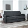 Mondo Sofa Group Divano Letto BALI 3 Posti Struttura in Metallo e Legno Imbottitura in Gomma di Poliuretano Rivestimento in Tessuto Rete Elettrosaldata ad Apertura Rapida Colore: Dark grey