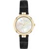 Anne Klein Orologio da Donna con cinturino in pelle sostenibile, AK/5150, Nero
