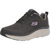 Skechers D'lux Walker-Daily Beauty, Scarpe da Ginnastica Donna, Carbone = Carbone, 38.5 EU