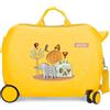 Enso Valigia per Bambini Play All Day, in ABS, doppie ruote girevoli multidirezionali, molteplici possibilità di utilizzo., giallo, 50x38x20 cms, Valigia per bambini