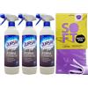 FEI FAN SET QUASAR: 3x Detergente Spray FORNI & BARBECUE, Sgrassante, Disincrostante e Antiodore 580ml + Panno In Lattice SOFT, Formato 30x30